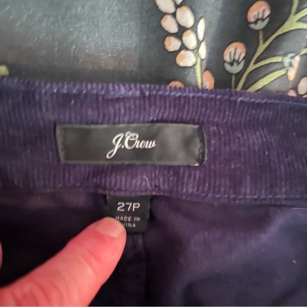 J Crew skinny Corduroy jeans Navy Blue 27 petite - Picture 4 of 6